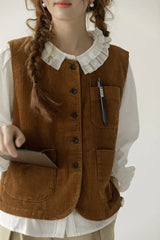 Litlookz Studio Old Money Corduroy Vest, view 3