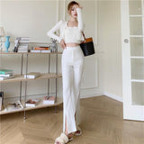 Litlookz Studio Old Money Hem Split Pants, view 2