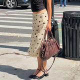 Litlookz Studio Old Money Polka Dot Midi Skirt, view 2