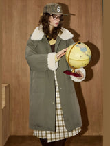 Litlookz Studio Olive Winter Coat, view 6