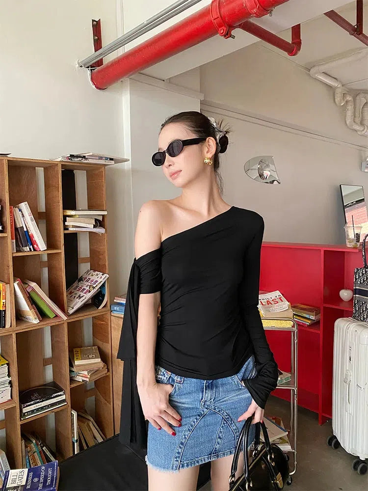 Litlookz Studio One Shoulder Basic Top