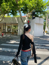 Litlookz Studio One Shoulder Basic Top, view 2