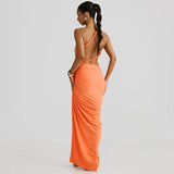 Litlookz Studio One Shoulder Ruched Maxi Dress, view 2
