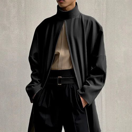 Litlookz Studio Open Front High Neck Jacket