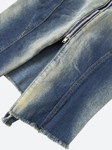 Litlookz Studio Open Front Zip-Up Denim Top, view 5