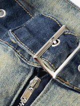Litlookz Studio Open Front Zip-Up Denim Top, view 6
