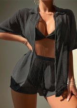 Litlookz Studio Open Knit Beach Cover Up Set, view 5