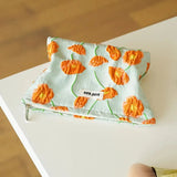 Litlookz Studio Orange Flowers Makeup Bag, view 3