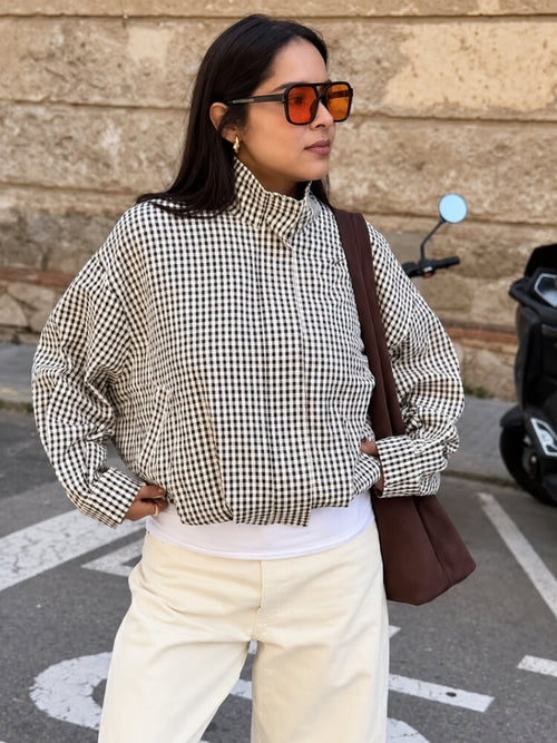 Litlookz Studio Oversized Gingham Jacket