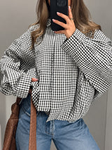 Litlookz Studio Oversized Gingham Jacket, view 2