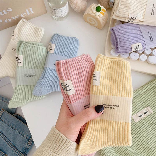 Litlookz Studio Pastel Colors Mid Cut Socks