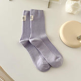 Litlookz Studio Pastel Colors Mid Cut Socks, view 2