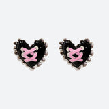 Litlookz Studio Pastel Goth Corset Heart Earrings, view 4