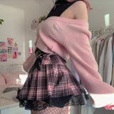 Litlookz Studio Pastel Goth Pleated Mini Skirt, view 4