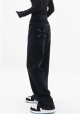 Litlookz Studio Patch Pocket Straight Leg Denim Jeans, view 5