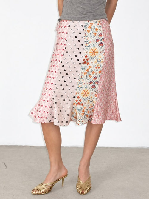 Litlookz Studio Patchwork Garden Midi Skirt