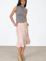 Litlookz Studio Patchwork Garden Midi Skirt, view 4