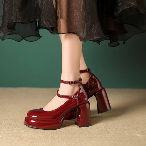Litlookz Studio Patent Leather Mary Jane High Heels