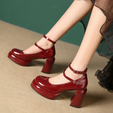 Litlookz Studio Patent Leather Mary Jane High Heels, view 2