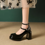 Litlookz Studio Patent Leather Mary Jane High Heels, view 6