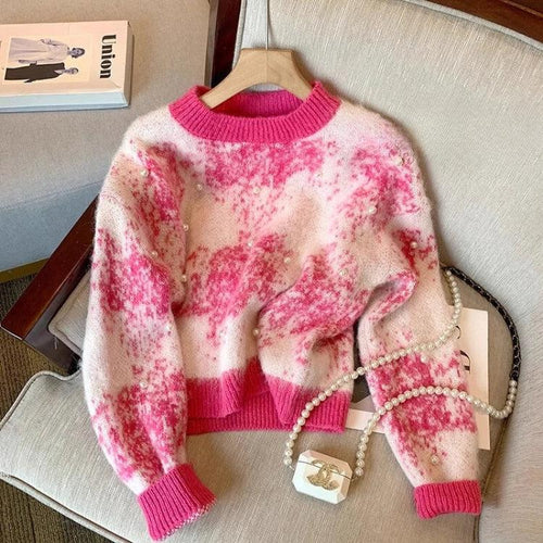 Litlookz Studio Pearl Beaded Soft Touch Knitted Sweater