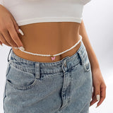Litlookz Studio Pearl Belly Chain With Butterfly Pendant, view 2