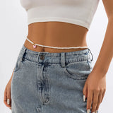 Litlookz Studio Pearl Belly Chain With Butterfly Pendant, view 4