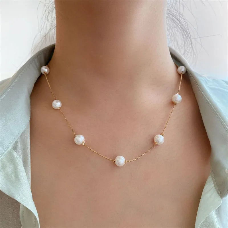 Litlookz Studio Pearl Chain Necklace