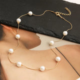 Litlookz Studio Pearl Chain Necklace, view 2