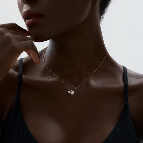 Litlookz Studio Pearl & Diamond Necklace