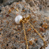 Litlookz Studio Pearl & Diamond Necklace, view 3