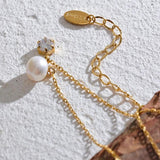 Litlookz Studio Pearl & Diamond Necklace, view 4