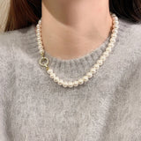 Litlookz Studio Pearl Ring Clasp Necklace, view 2