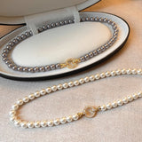 Litlookz Studio Pearl Ring Clasp Necklace, view 5