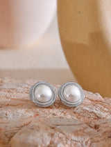 Litlookz Studio Pearl Stud Earrings, view 2