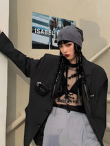 Litlookz Studio Pegasus Embroidered Sheer Top, view 3
