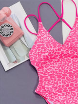 Litlookz Studio Pink Leopard Bikini Set, view 6
