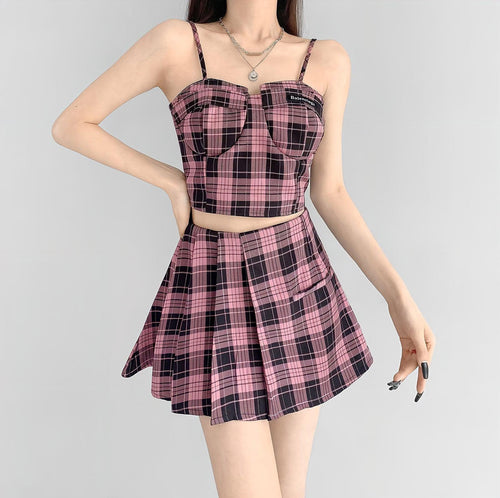 Litlookz Studio Pink Mini Skirt & Crop Top Two Piece Set