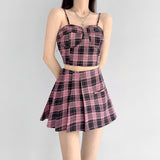 Litlookz Studio Pink Mini Skirt & Crop Top Two Piece Set, view 2