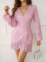 Litlookz Studio Pink Sequin Dress, view 3