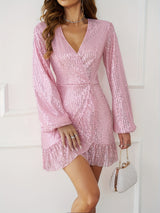Litlookz Studio Pink Sequin Dress, view 4
