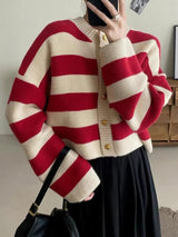 Litlookz Studio Pink Striped Knit Cardigan, view 4