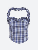 Litlookz Studio Plaid Corset Top, view 4