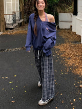 Litlookz Studio Plaid Drawstring Sweatpants, view 5