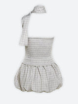 Litlookz Studio Plaid Ruched Top & Balloon Mini Skirt Two Piece Set, view 4