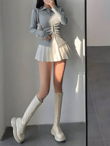 Litlookz Studio Pleated Tennis Mini Skirt, view 3