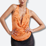 Litlookz Studio Plunge Neck Sequined Beaded Top, view 4