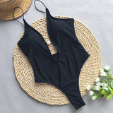 Litlookz Studio Plunge One Piece Swimsuit, view 3