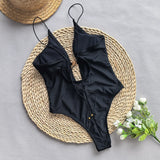 Litlookz Studio Plunge One Piece Swimsuit, view 4