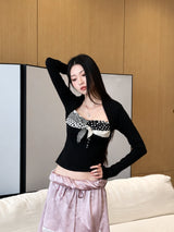 Litlookz Studio Polka Bolero Sleeve Top, view 6